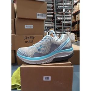 G-Defy Womens Mighty Walk Orthopedic Walking Shoes Gray Wide